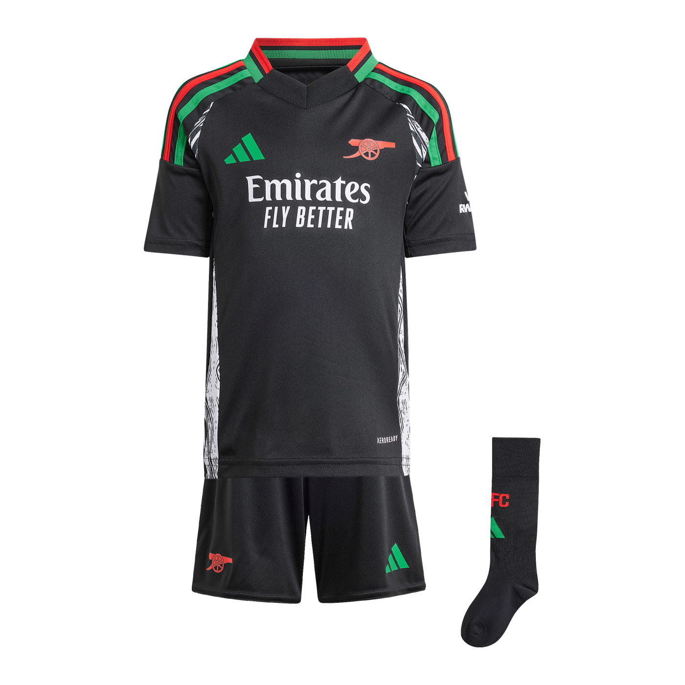 adidas FC Arsenal London Minikit 2024/2025 Away Kids Schwarz