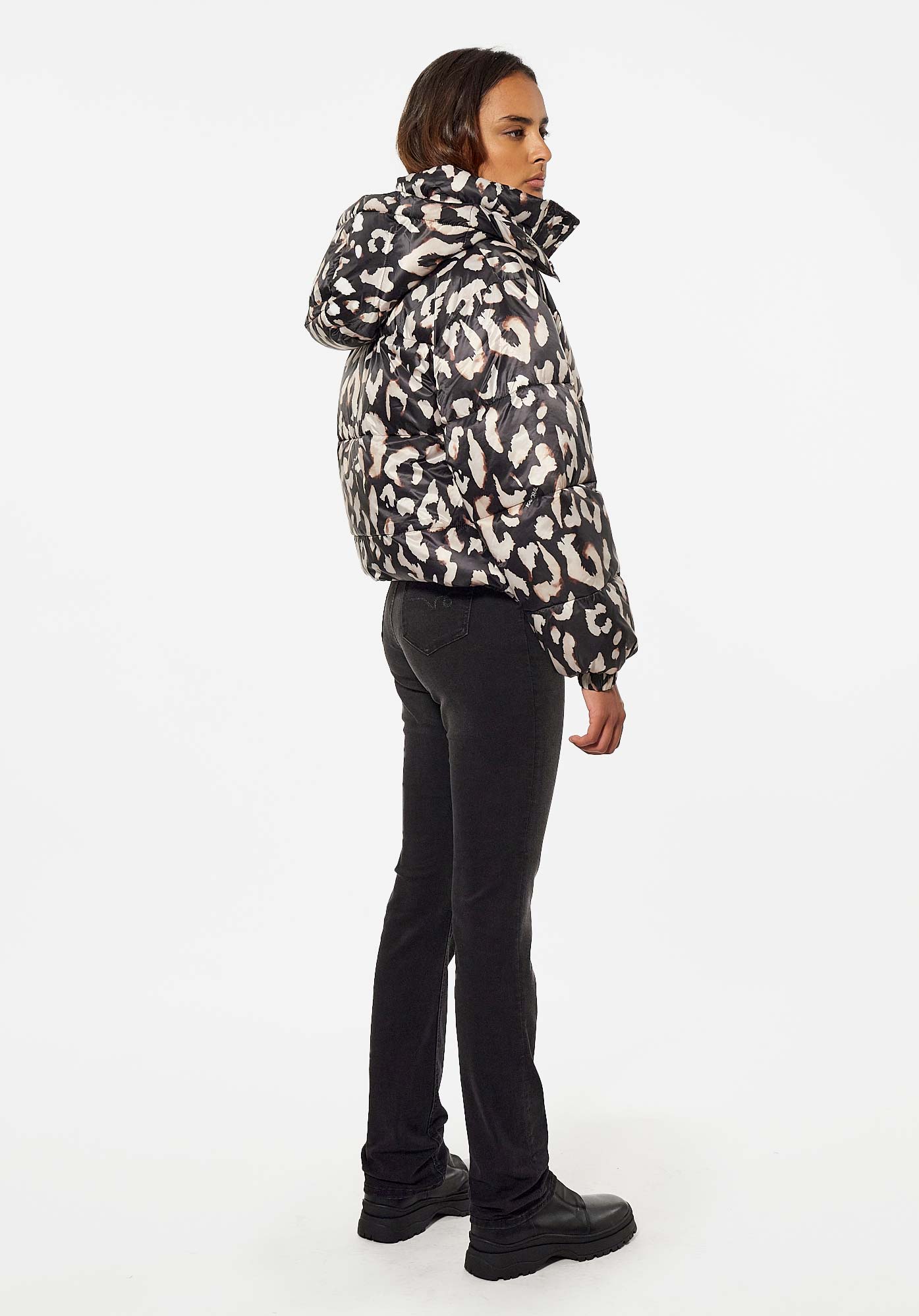 DAILY  Doudoune noire et beige Femme