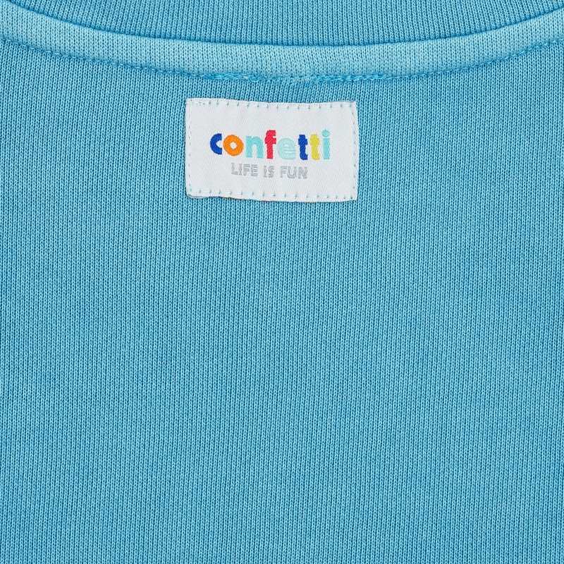 Sweat bleu CONFETTI pigments naturels mixte