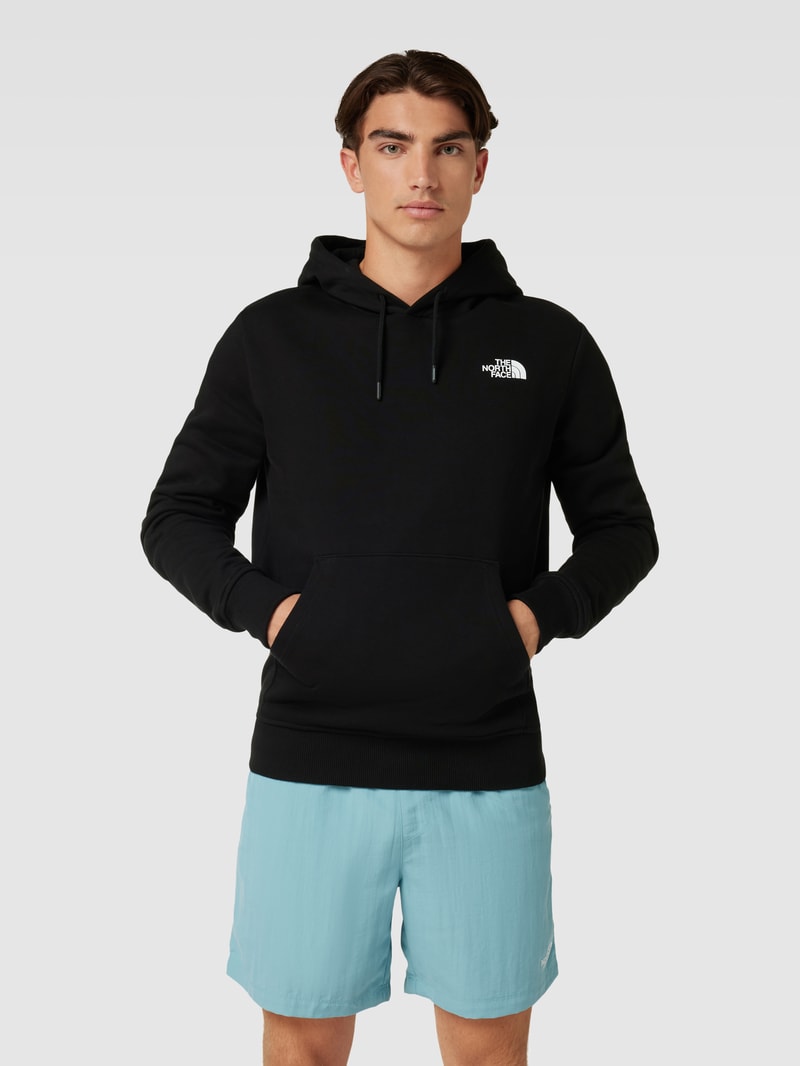 Hoodie mit Känguru-Tasche in schwarz
