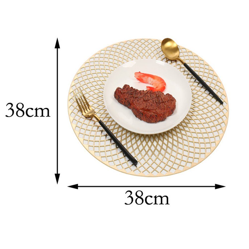 ZAXSD Tischsitz Tischsets,4er Platzset Abwischbar 38x38cm, abwaschbare Platzdeckchen PVC-Tischdeckchen