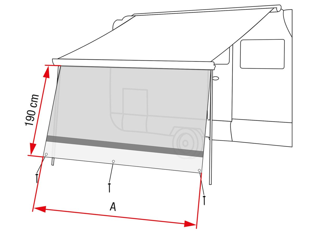 Fiamma Sun View XL Vorderwand Grey 325