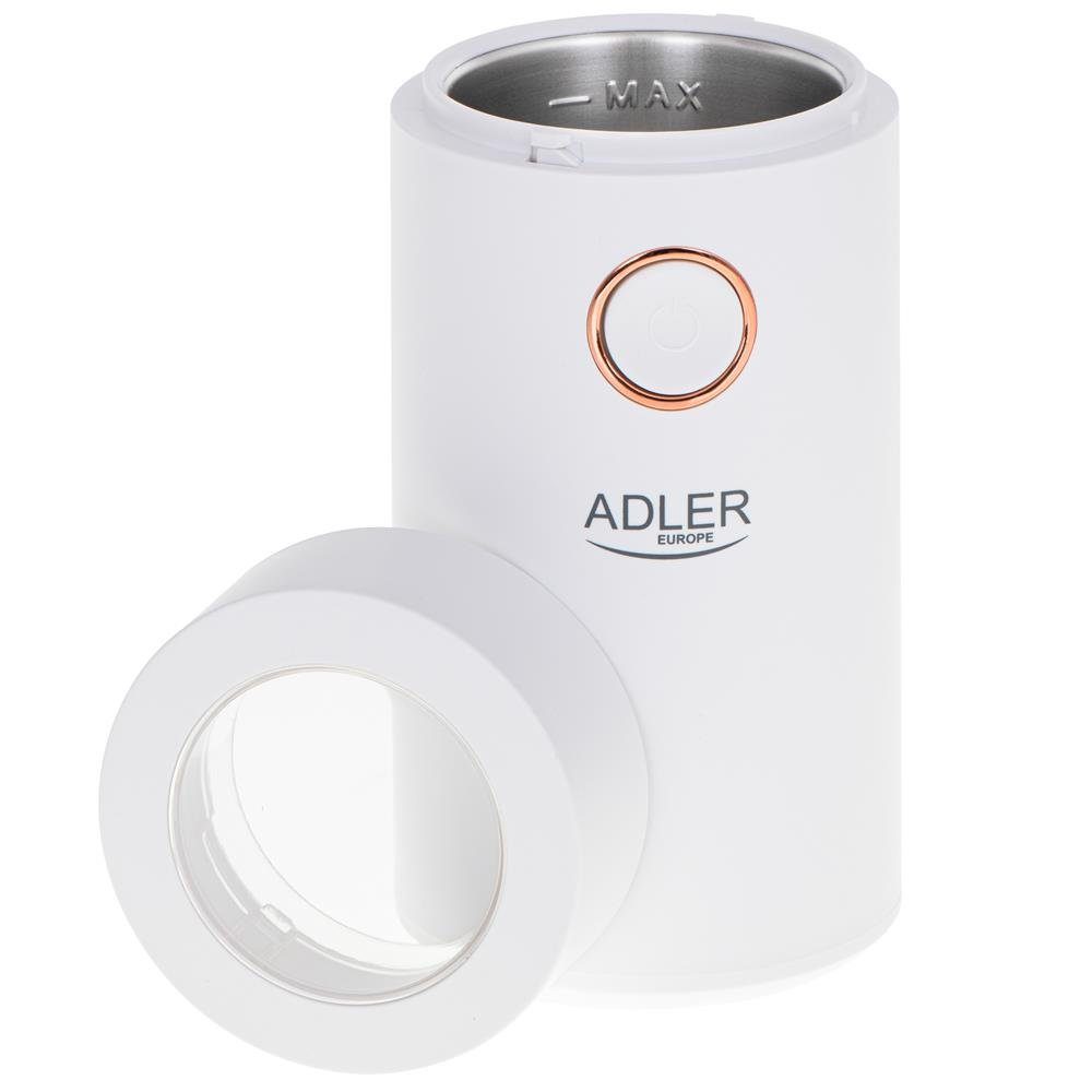 Adler Kaffeemühle AD 4446wg, elektrisch, aus Edelstahl, 150 W, Gewürzmühle, Chillimühle