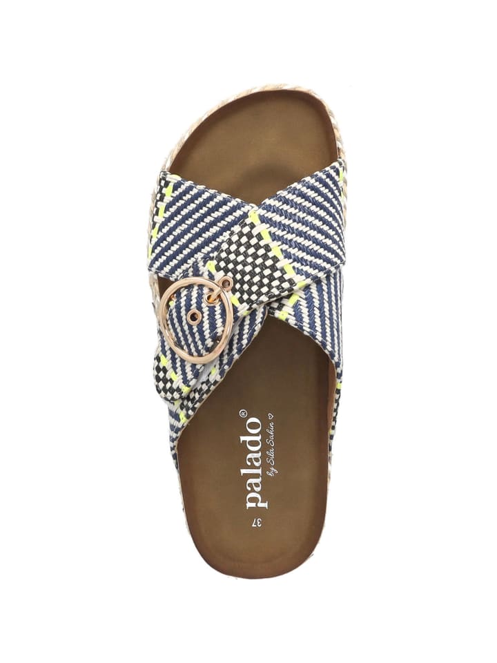 palado Plateau-Pantoletten in NAVY MULTI günstig kaufen