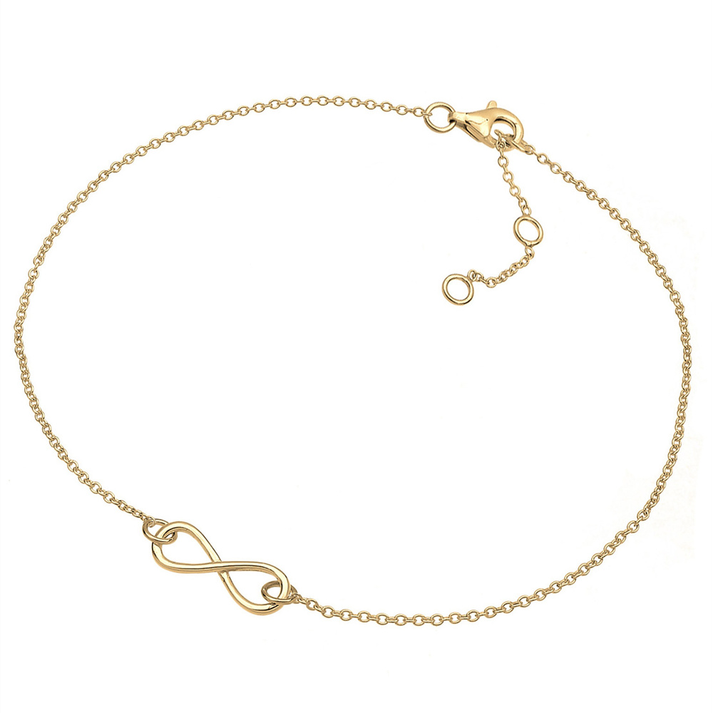 Elli Elli Bracelet de Cheville Femmes infinité élégant en argent sterling 925 Bijoux