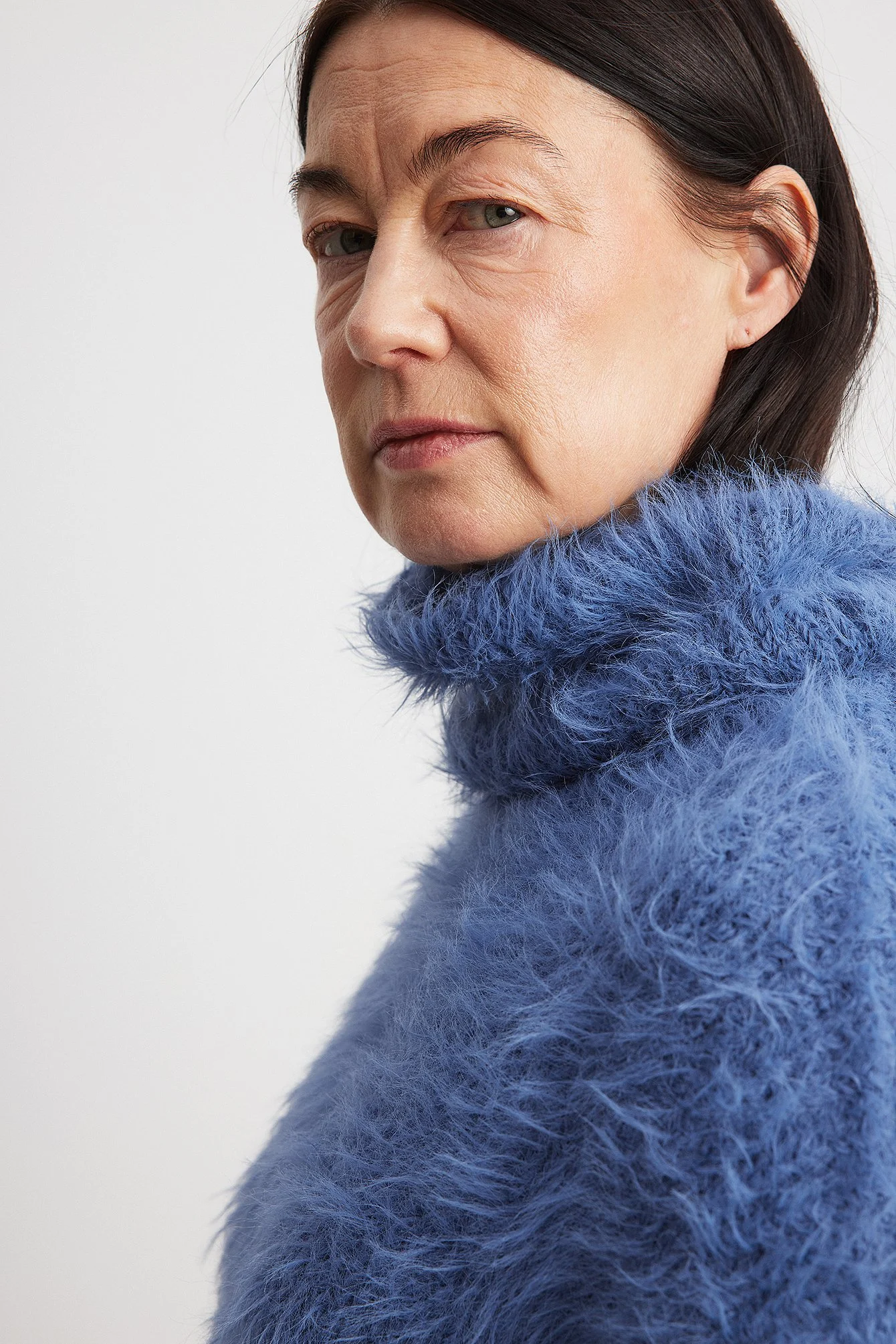 Gestrickter Oversize-Rollkragenpullover