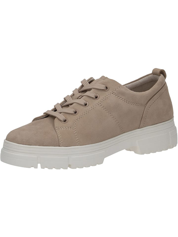 Caprice Leder-Sneakers in Beige günstig kaufen