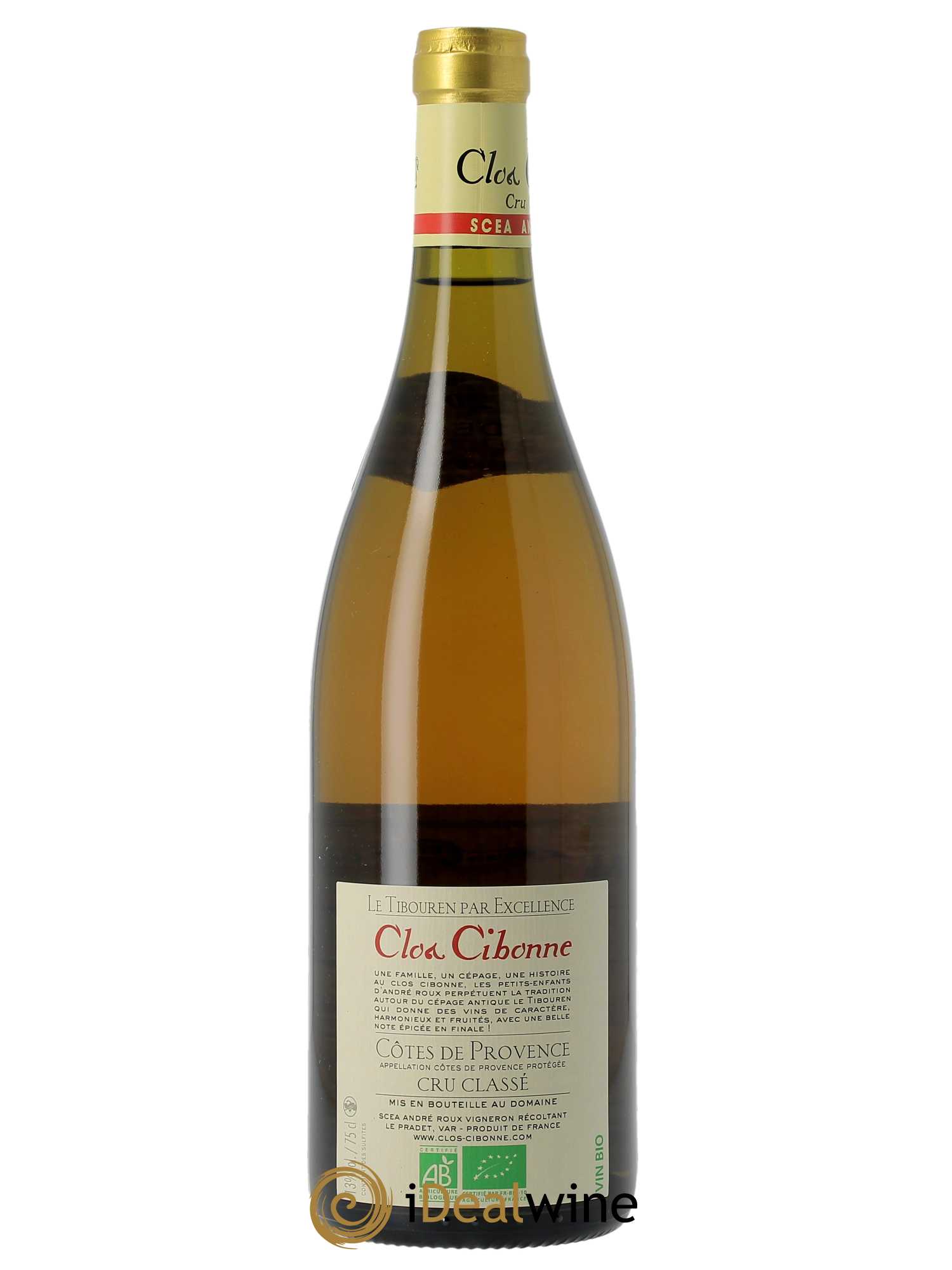 Côtes de Provence Clos Cibonne Tibouren  2021 - Lot de 1 Bouteille