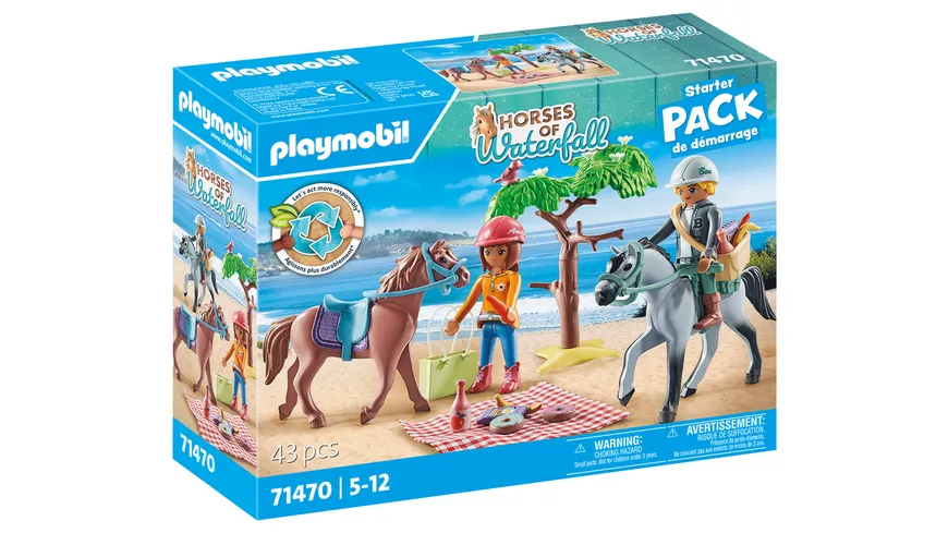 PLAYMOBIL 71470 - Horses of Waterfall - Reitausflug an den Strand mit Amelia und Ben