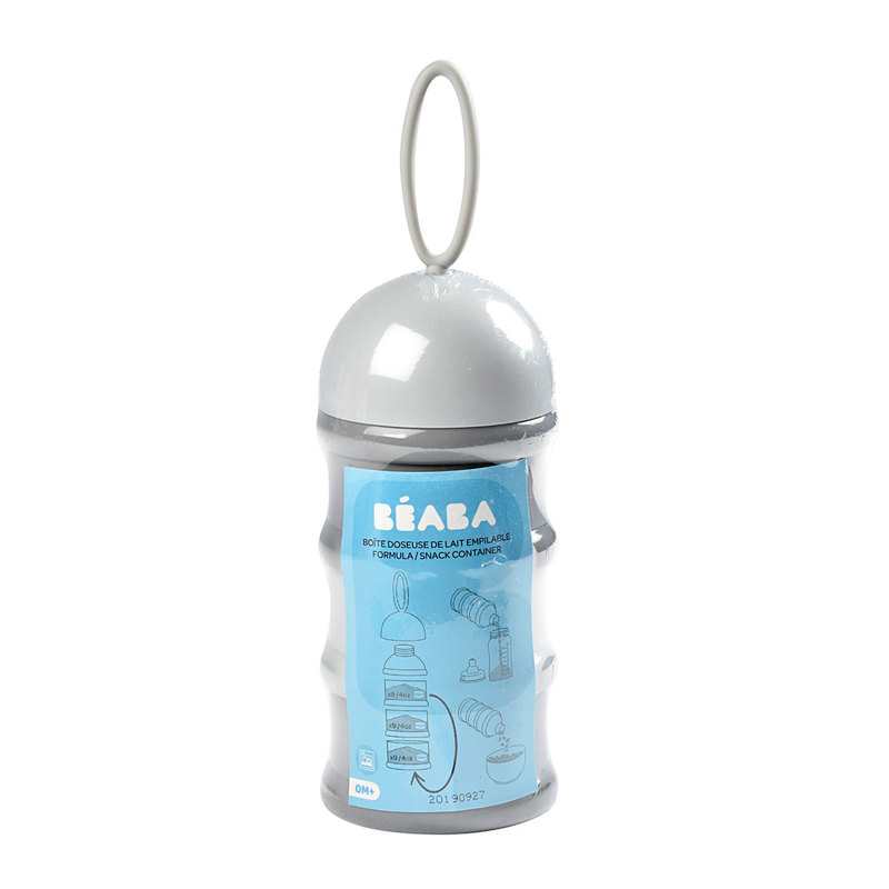 Boîte doseuse de lait empilable gris Beaba