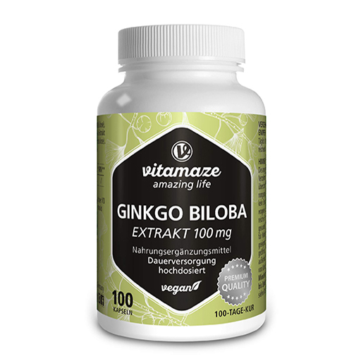GINKGO BILOBA 100 mg hochdosiert vegan Kapseln  100 St  Kapseln