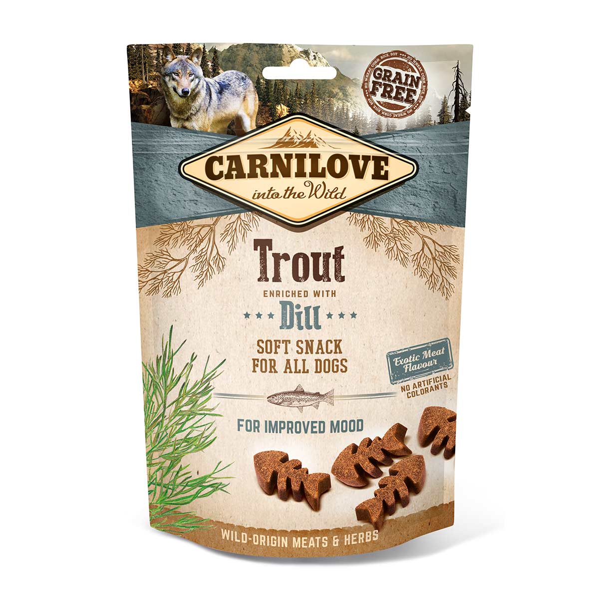 Carnilove Dog - Soft Snack - Trout with Dill 200g bei ZooRoyal