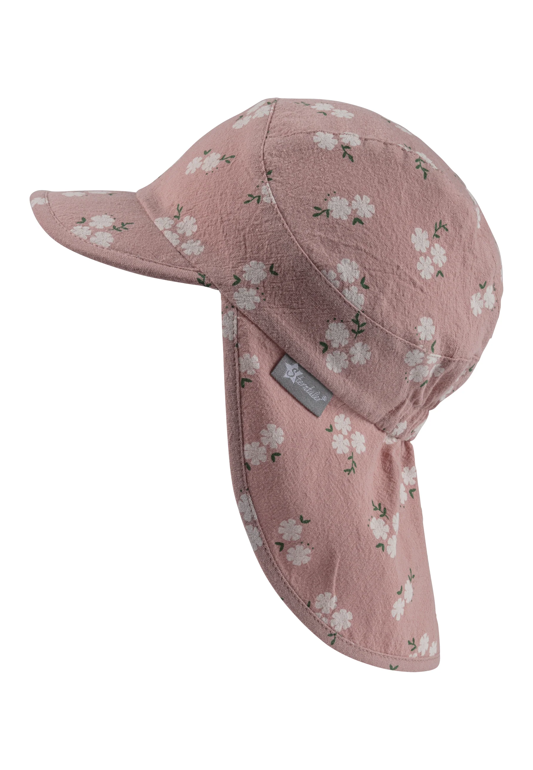 Schirmmütze mit Nackenschutz in grün oder rosa