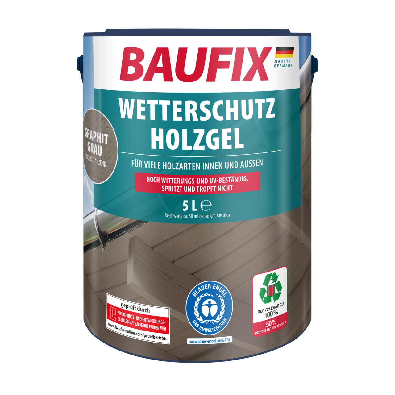 Baufix Wetterschutz-Holzgel graphitgrau