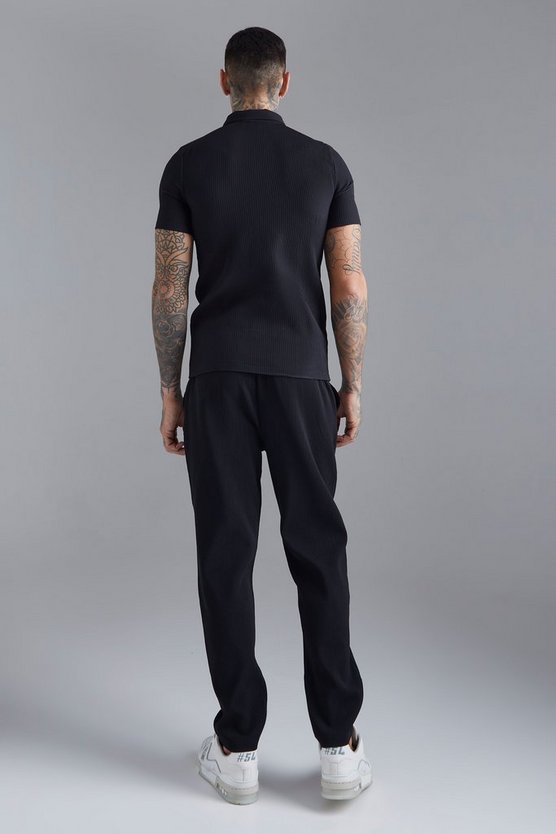 Slim-Fit Hose mit Bundfalte