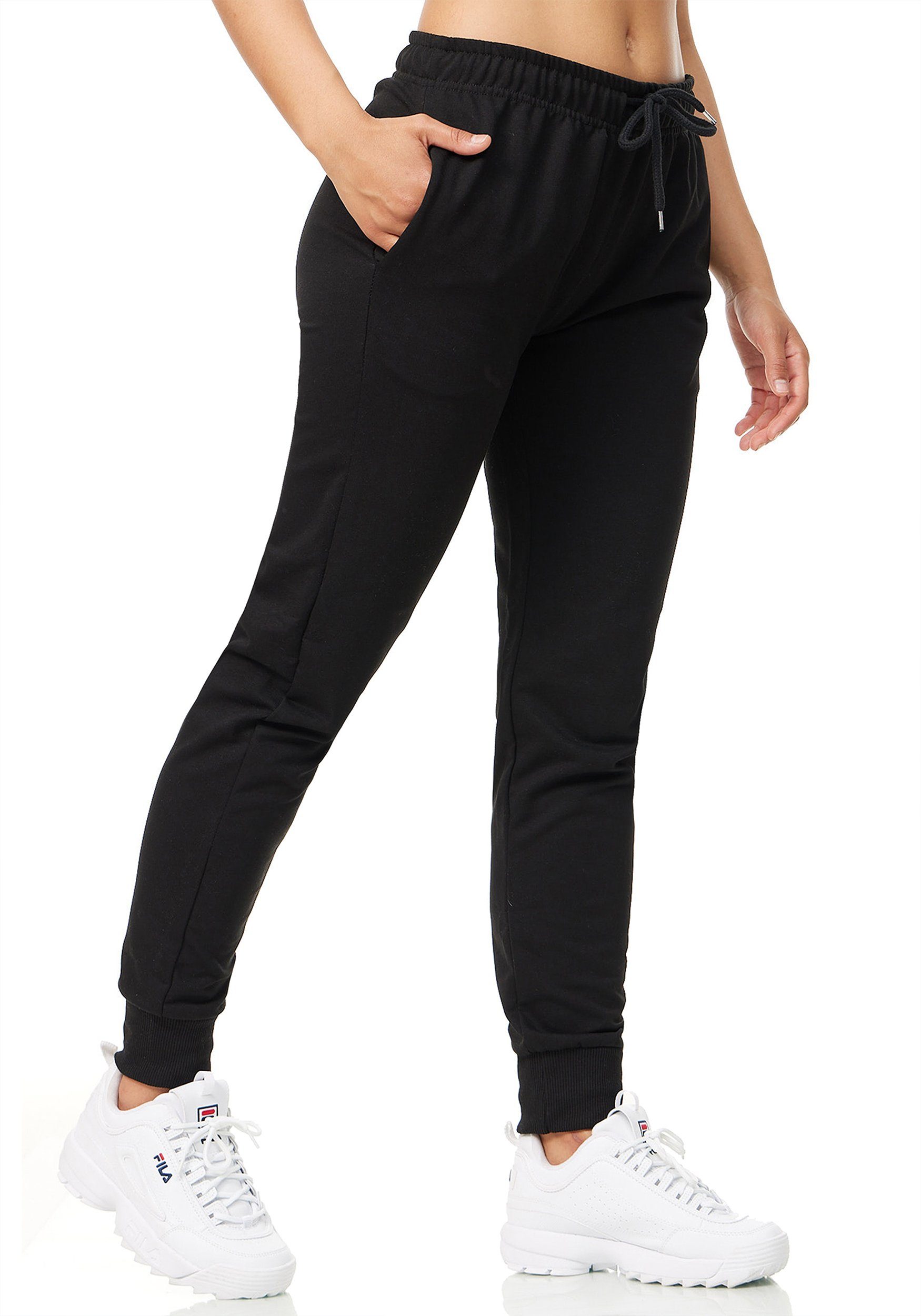 ROSS CAMP Sweathose Jogginghose Damen (1-tlg) Baumwolle, Slim Fit