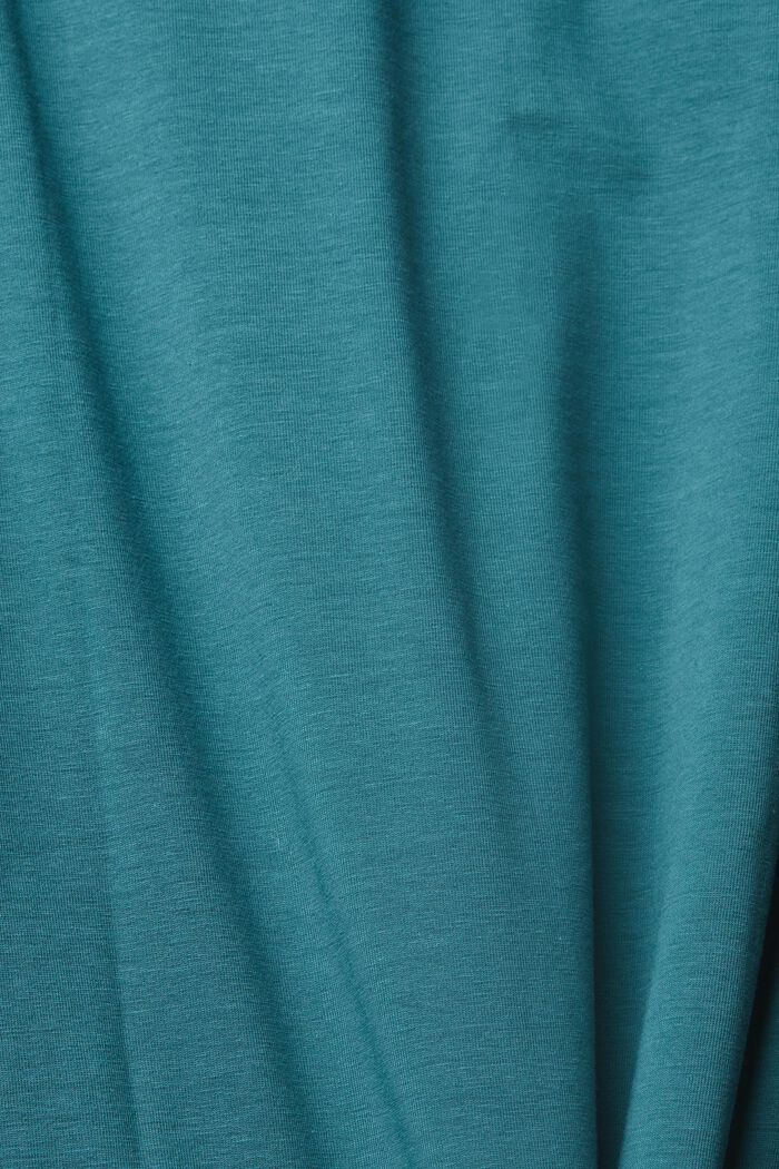 Longsleeve mit V-Ausschnitt und Kräuseldetails