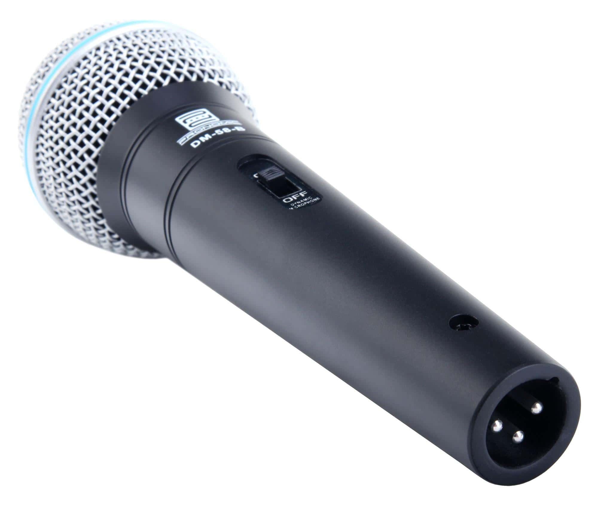 Pronomic Mikrofon DM-58-B Vocal Dynamisches-Mikrofon, inkl. Tasche, Klemme, Reduziergewinde