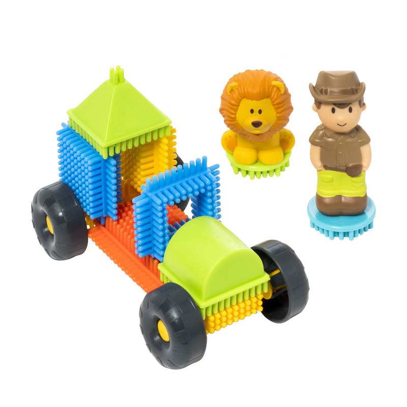 82 blocks à construire et 3 figurines jungle Oxybul