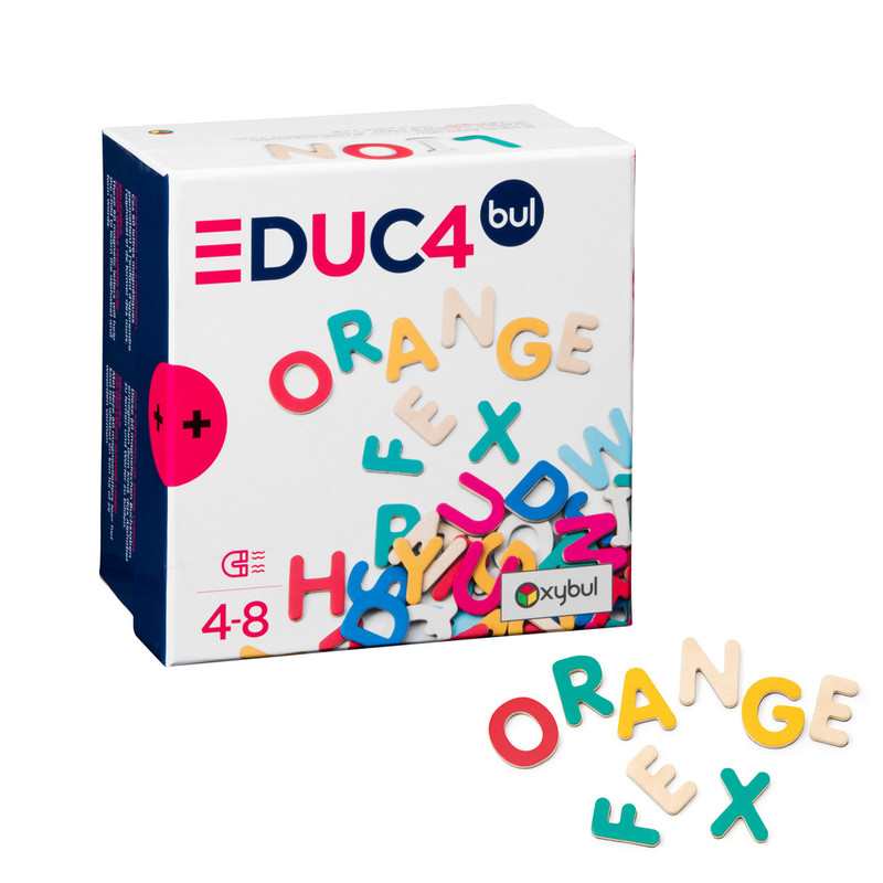 60 lettres magnétiques en bois Oxybul