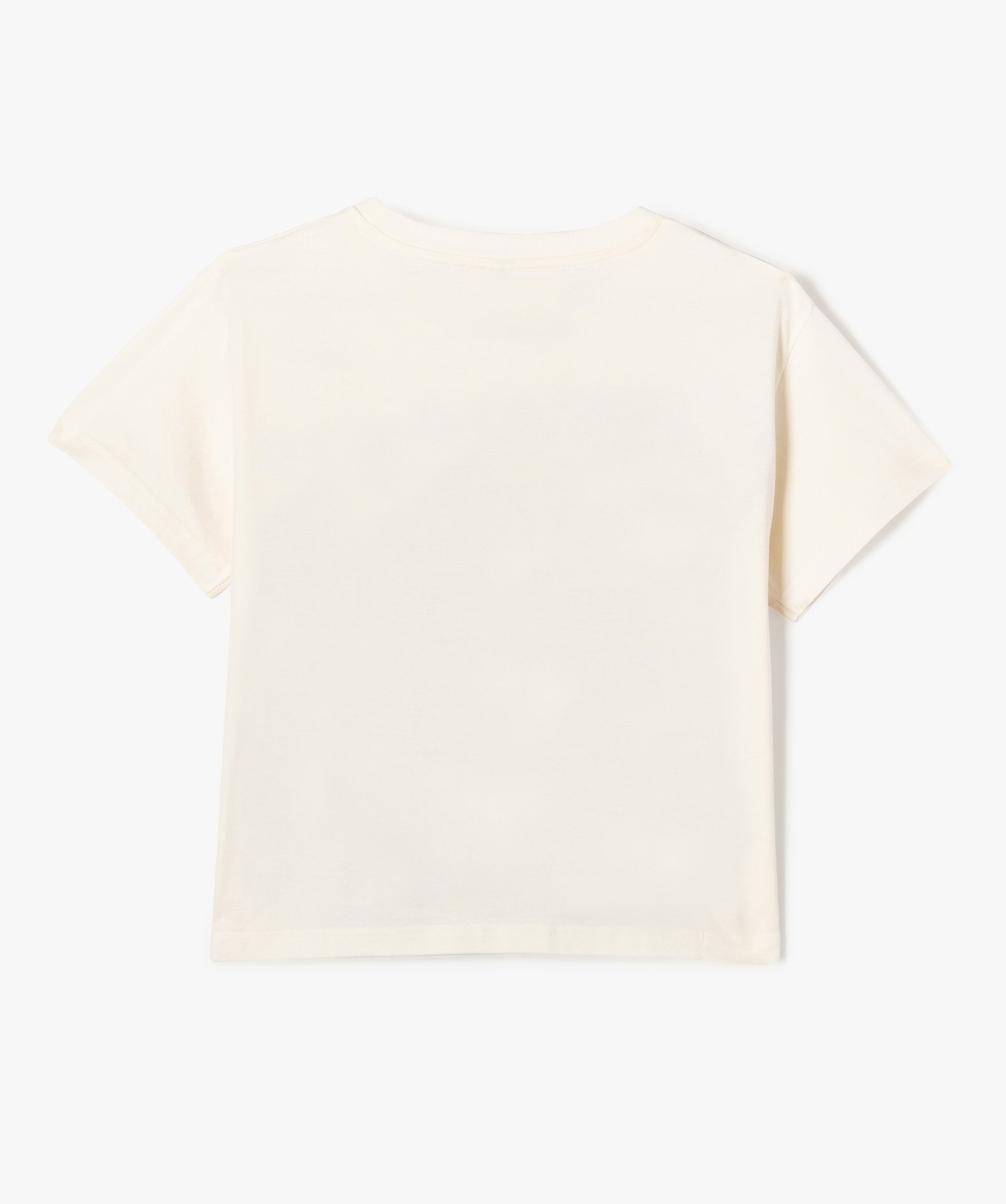 Tee-shirt manches courtes motif Bulma fille - Dragon Ball beige | GEMO
