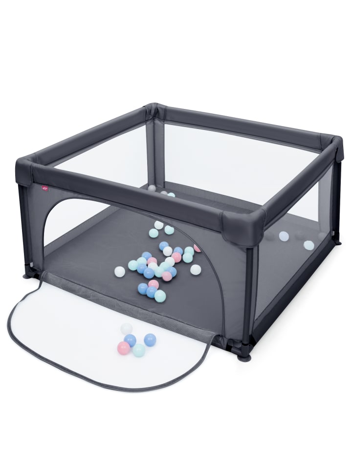 COSTWAY Laufgitter 120cm mit 50 Spielbällen in Anthrazit günstig kaufen onesize