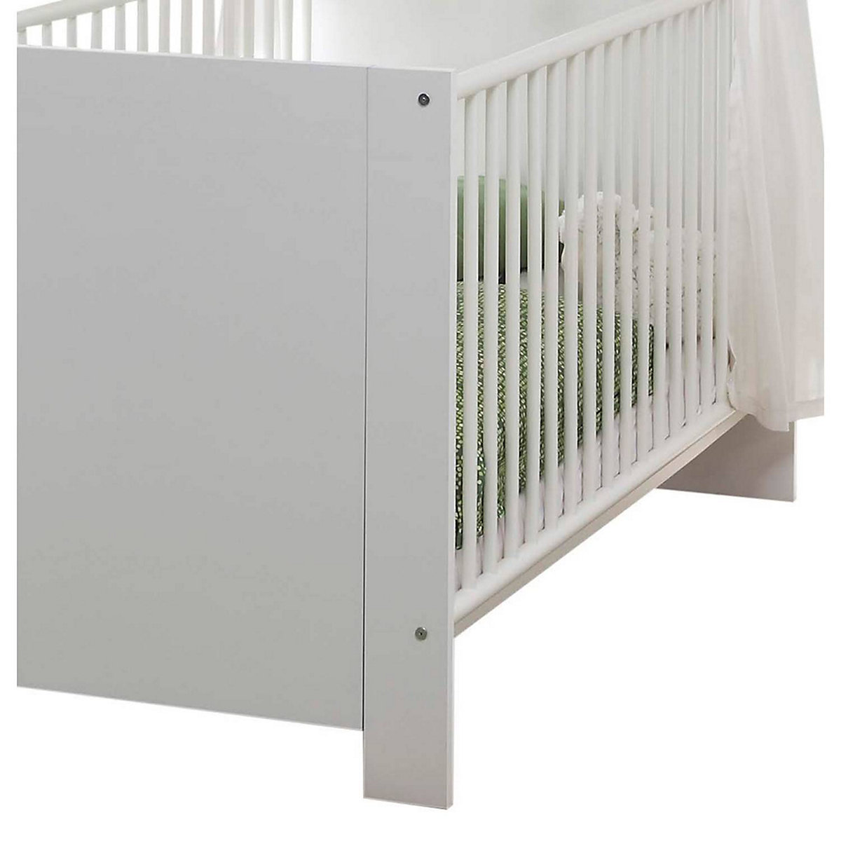 Babyzimmer Komplett Set inkl. Gitterbett OLBIA-19 in weiß