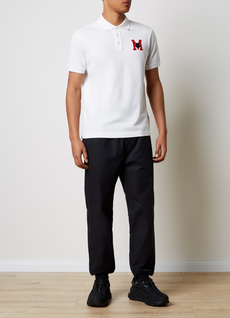 Polo Moncler de corte regular em algodão piqué com bordado do logotipo.