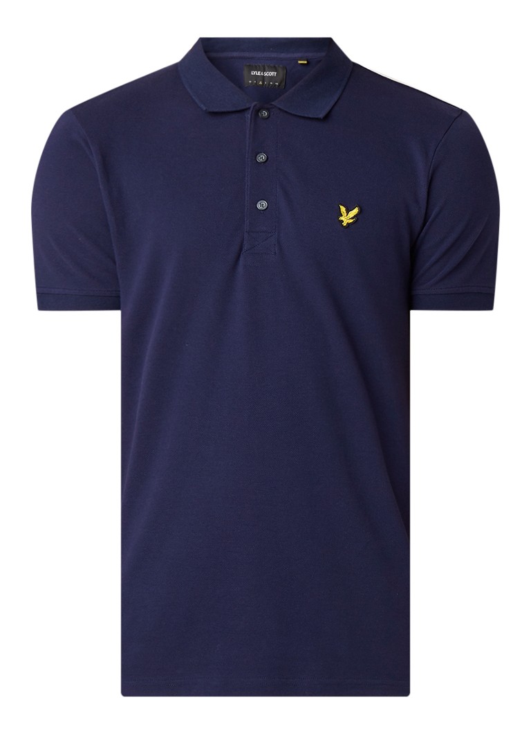 Tricou polo slim fit Lyle & Scott din bumbac piqué cu logo.