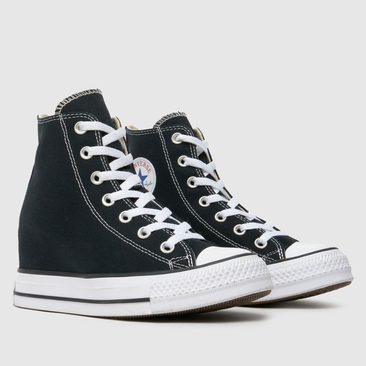 Converse All Star – Svarta klassiska kilklackade sneakers