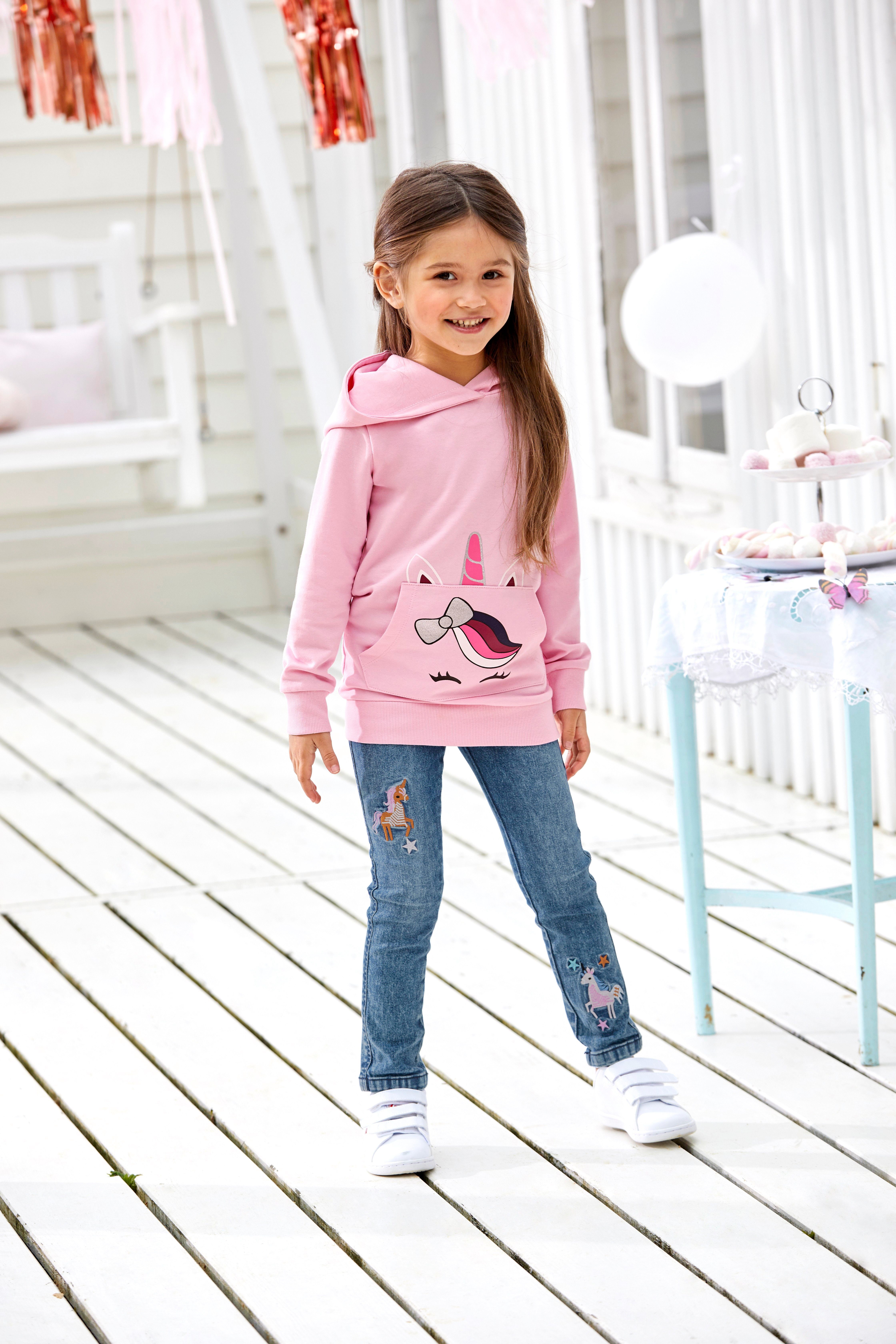 KIDSWORLD Longsweatshirt mit niedlichem Taschendruck