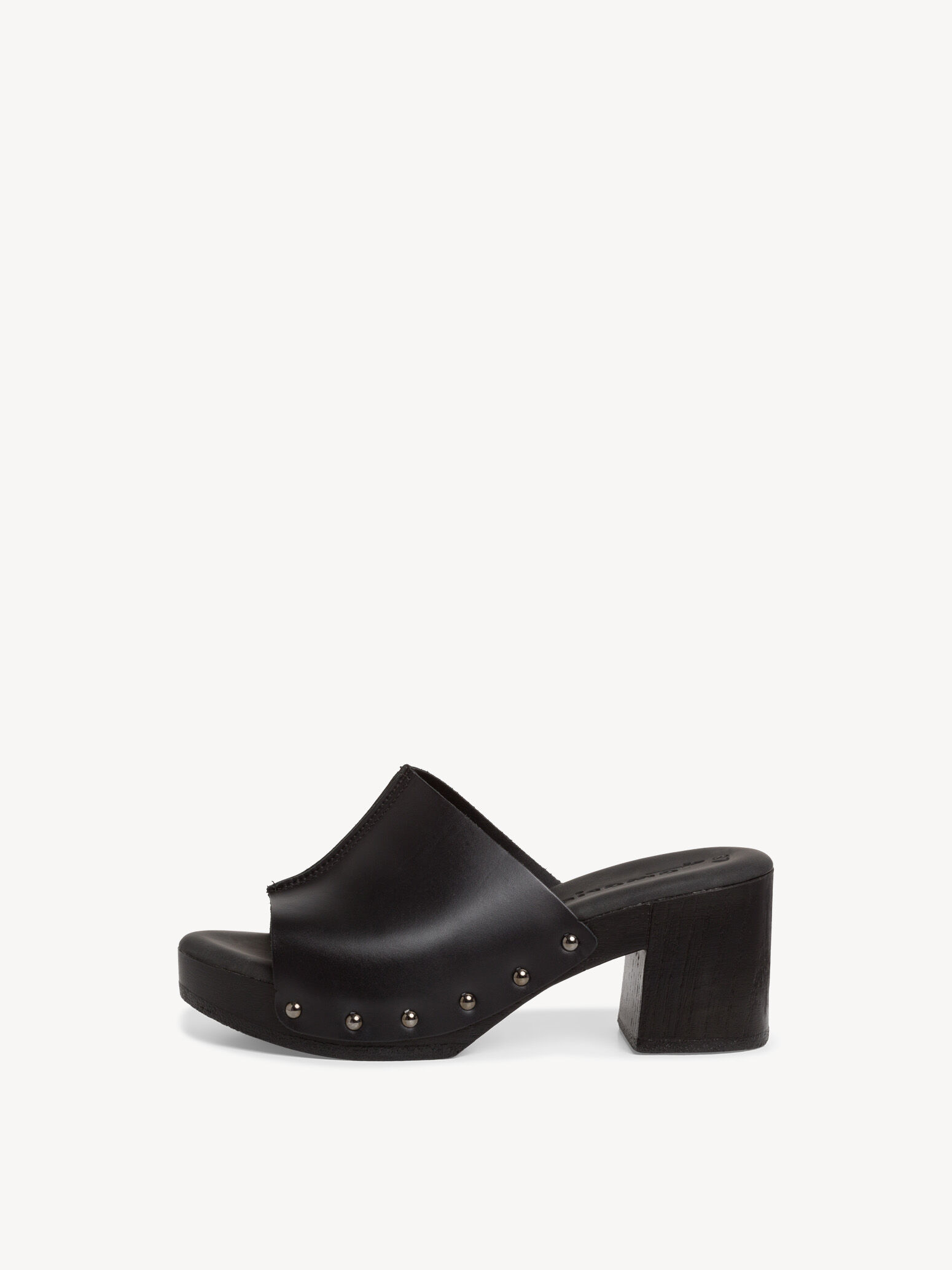 Mule en cuir - noir