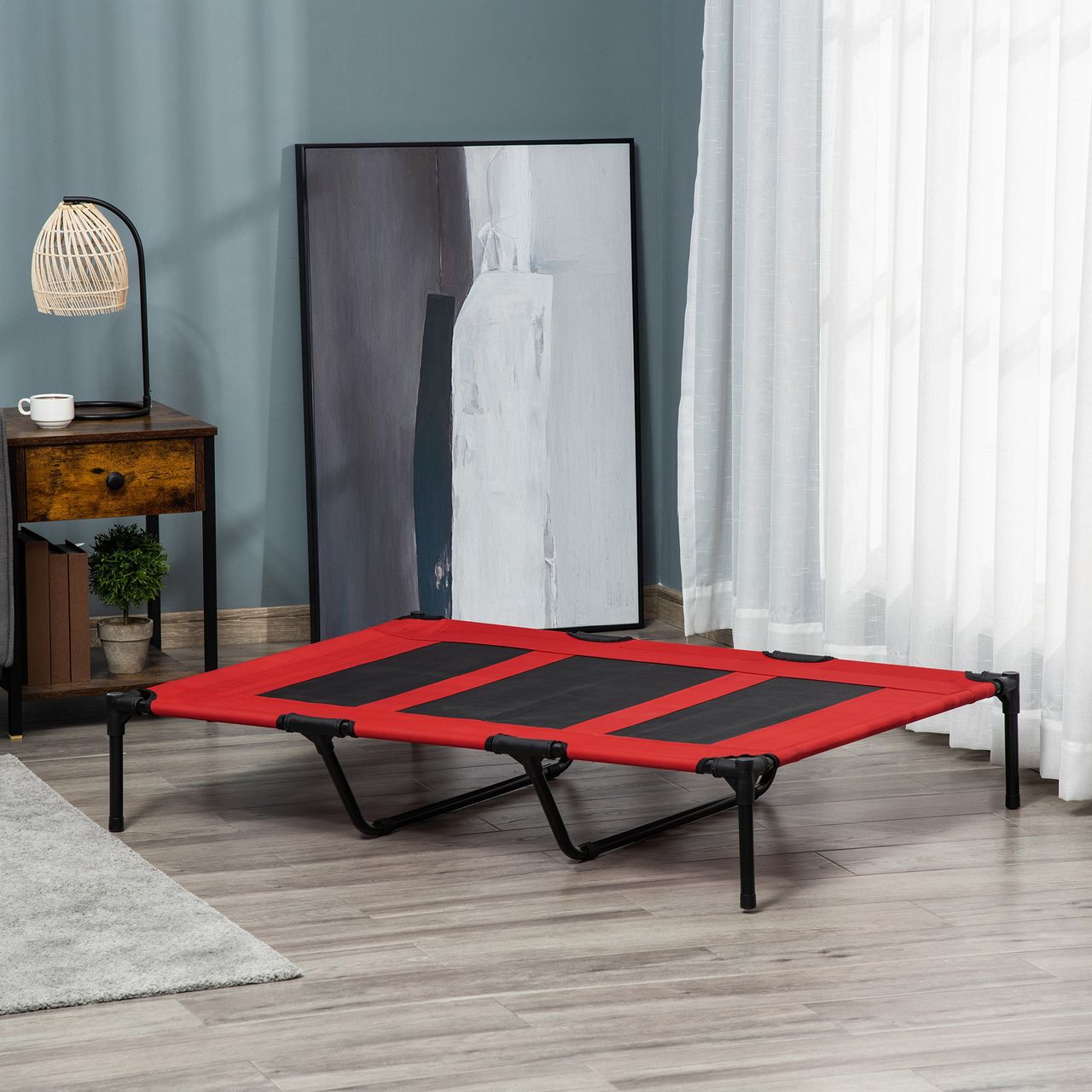 PawHut Hundeliege outdoor Hundebett Katzenbett Haustierbett Schlafplatz Rot