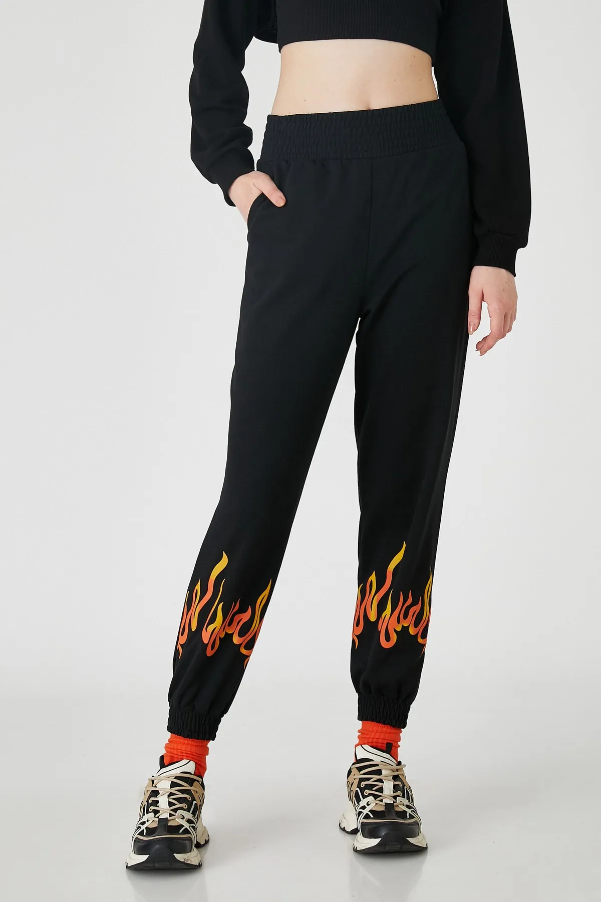 Koton  Schwarze Damen-Jogginghose 3WAL40117IK