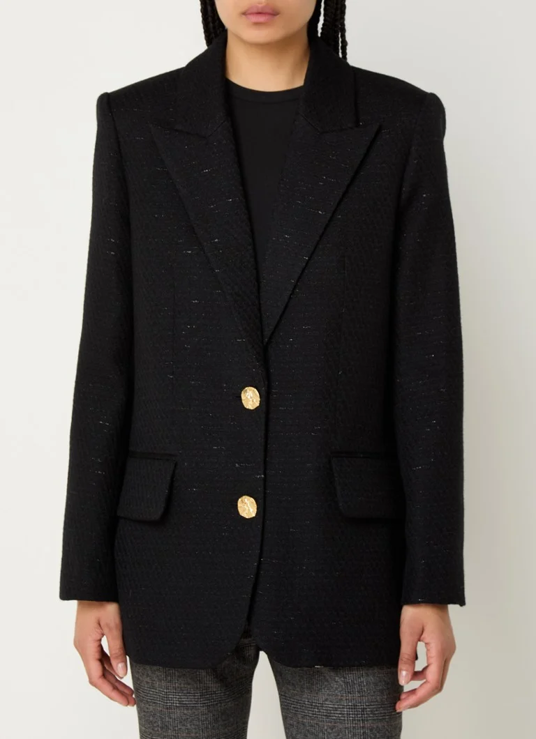 Jachetă din tweed Vicka Zadig&Voltaire cu buzunare cu clapă