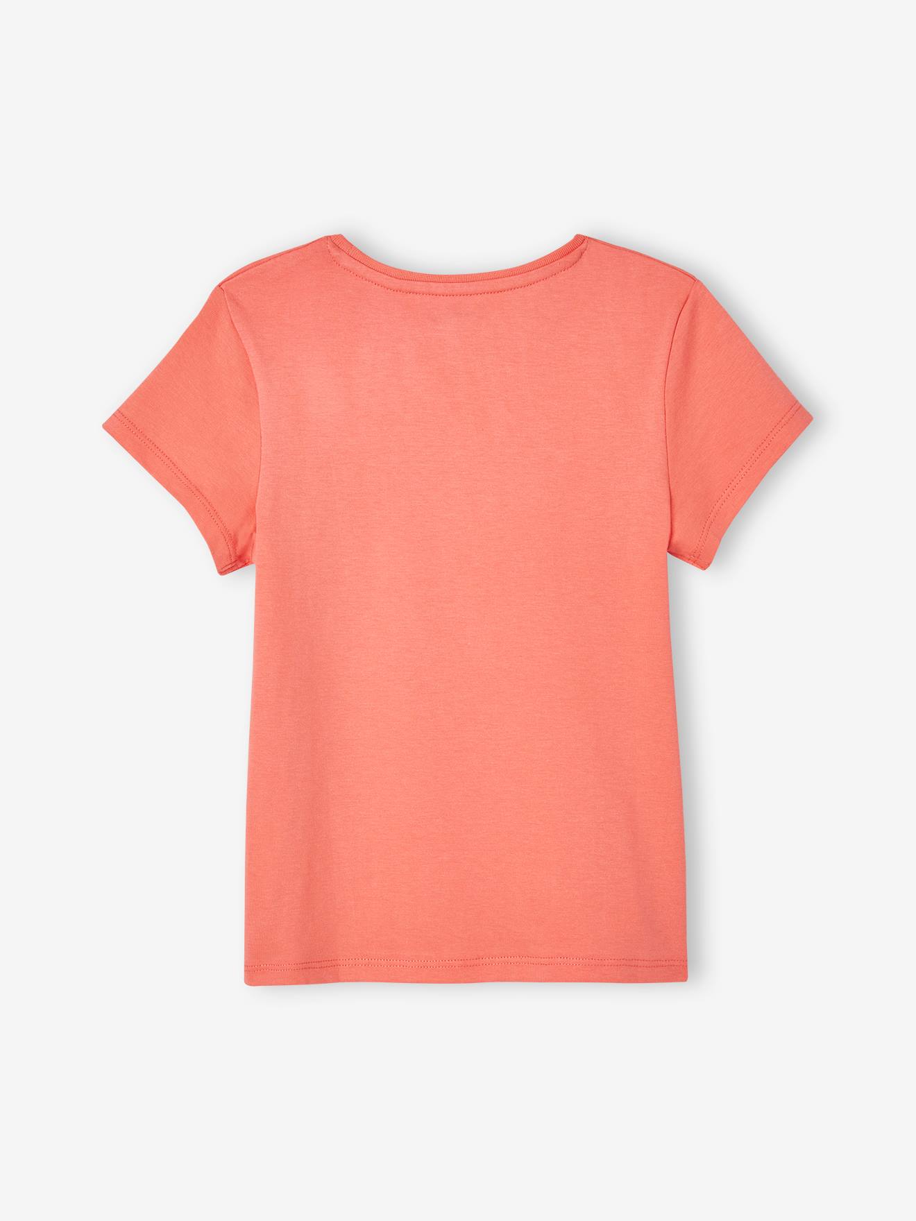 Vertbaudet Mädchen T-Shirt, Message-Print BASIC Oeko-Tex - wollweiß