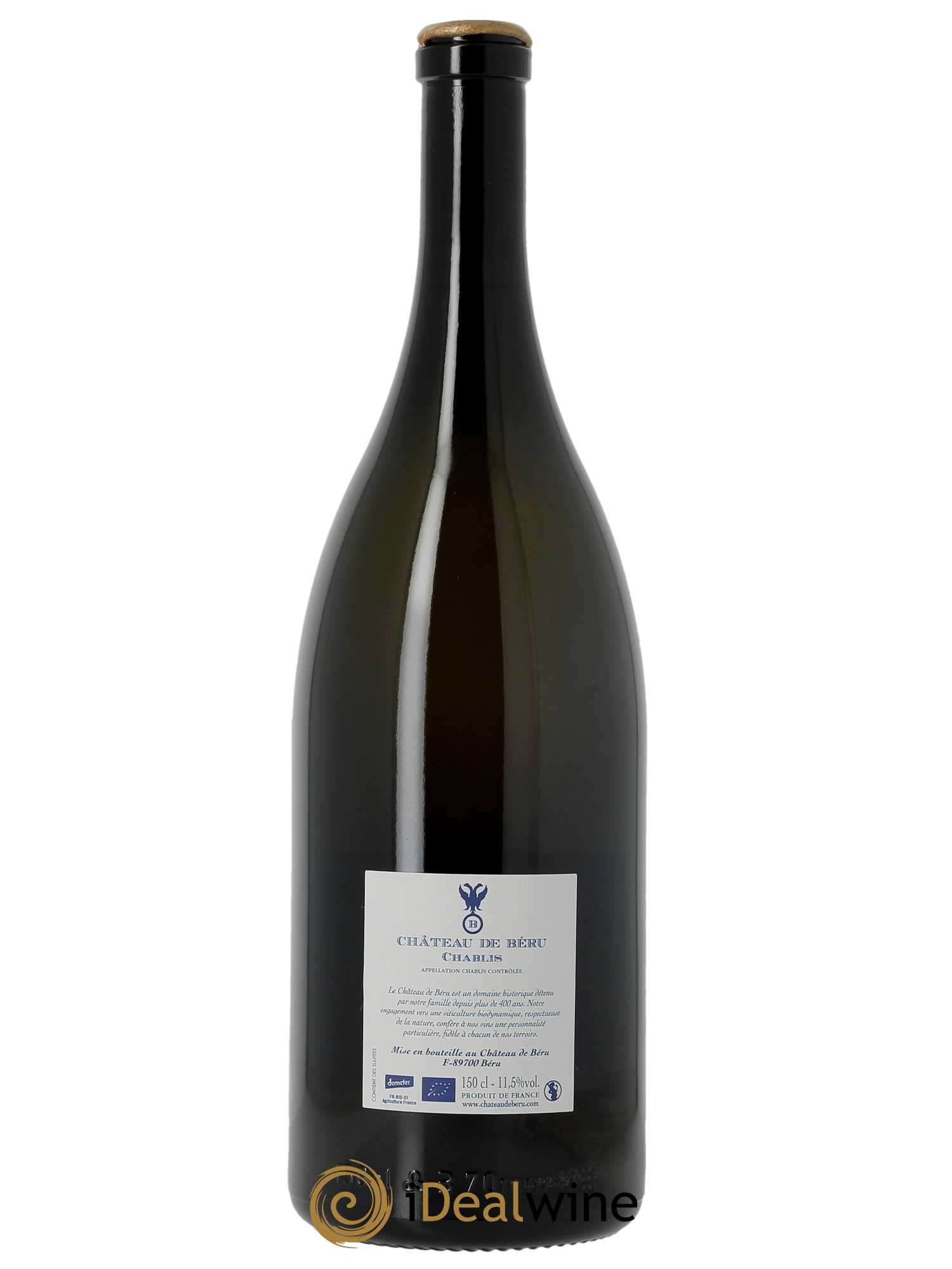 Chablis Côte aux prêtres Château de Béru  2021 - Lot de 1 Magnum