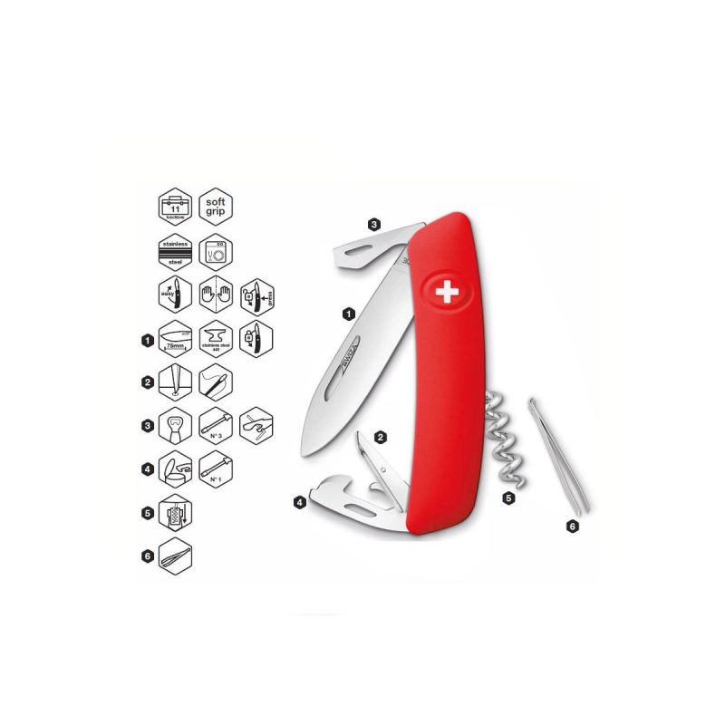 Swiza D03 Red, Schweizer Taschenmesser made in Swiss