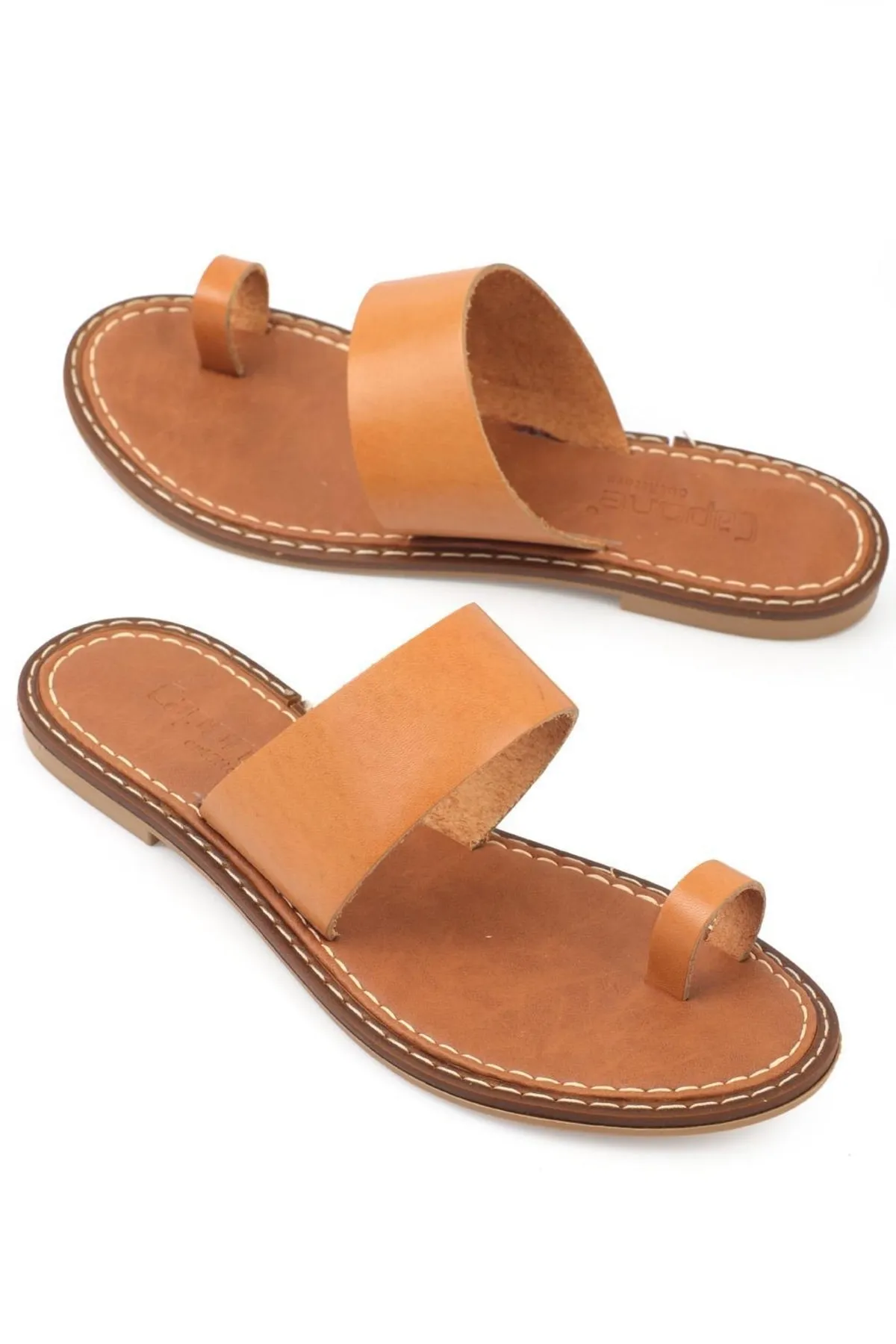 Capone Outfitters  Pantolette - Braun - Flacher Absatz