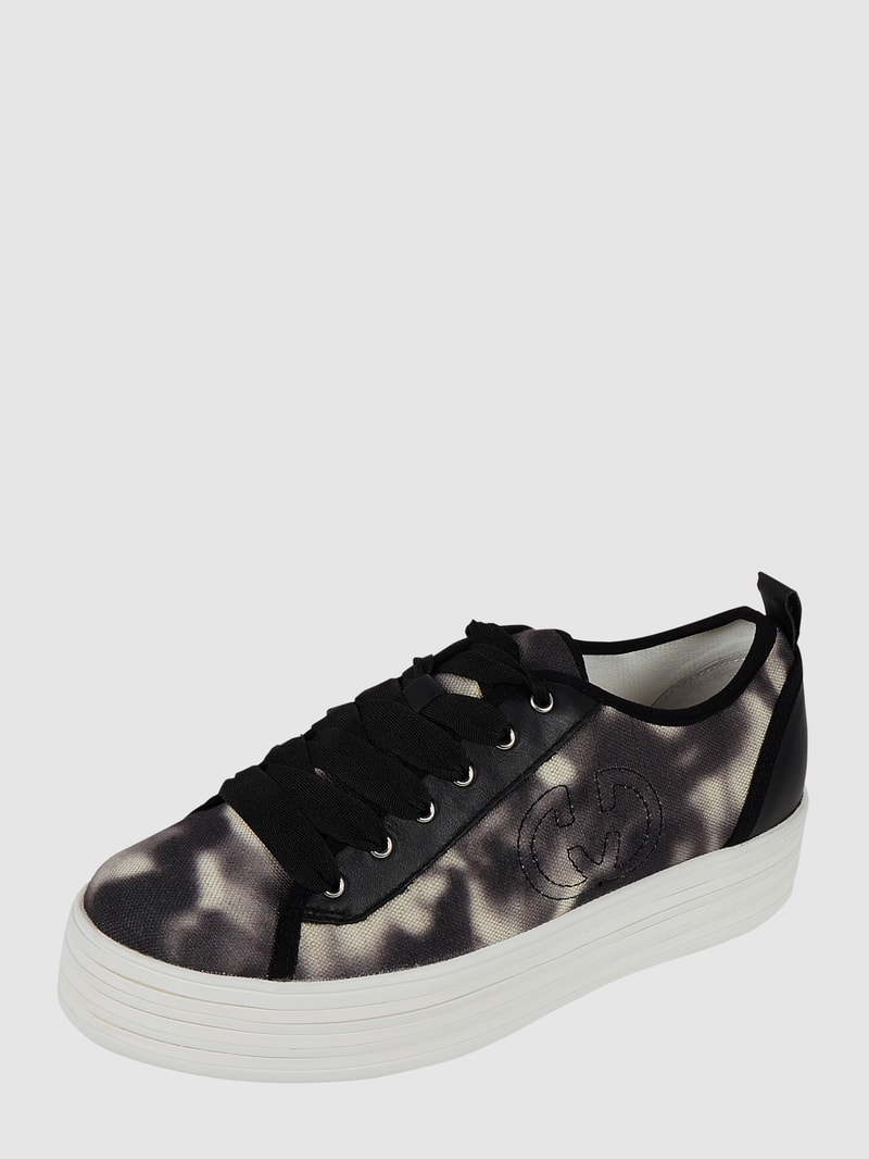 Sneaker mit Plateausohle Modell 'Novara' in schwarz