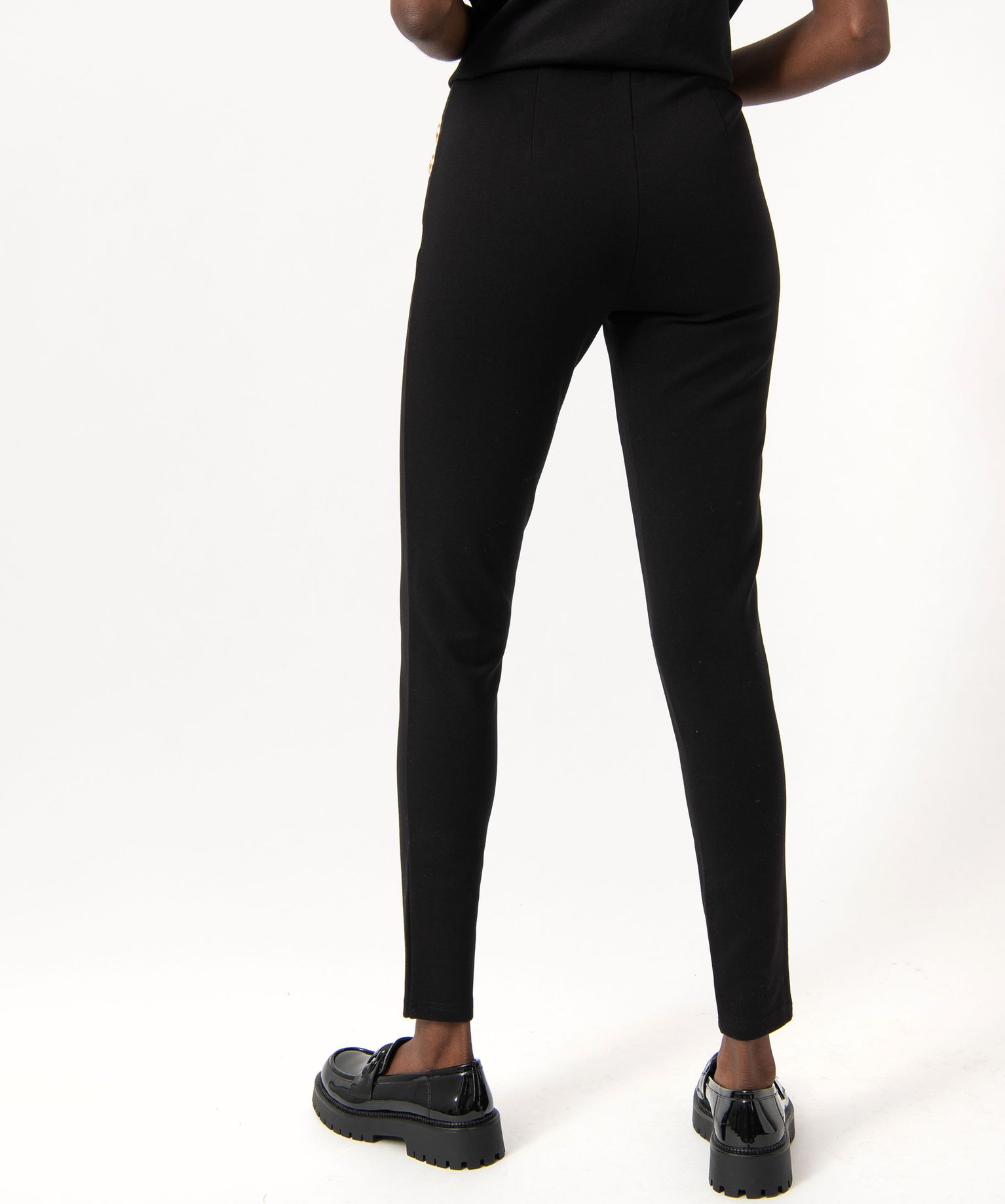 Leggings avec boutons sur les hanches femme noir | GEMO