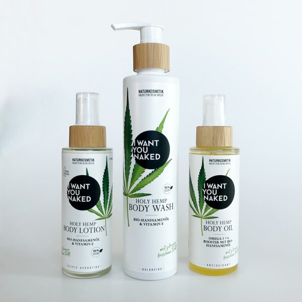 I Want You Naked Holy Hemp Body Oil Bio-Hanfsamenöl & Vitamin E Körperöl