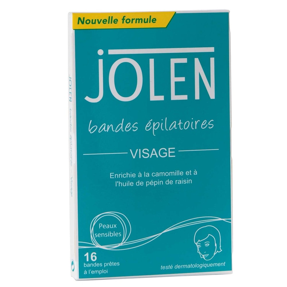 jolen bandes dépilatoires Lèvres x16 bandes dépilatoires
