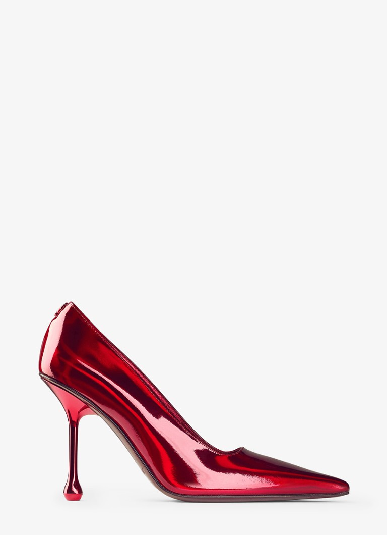 Lodičky Jimmy Choo Ixia 95 z telecí kůže s metalickou povrchovou úpravou