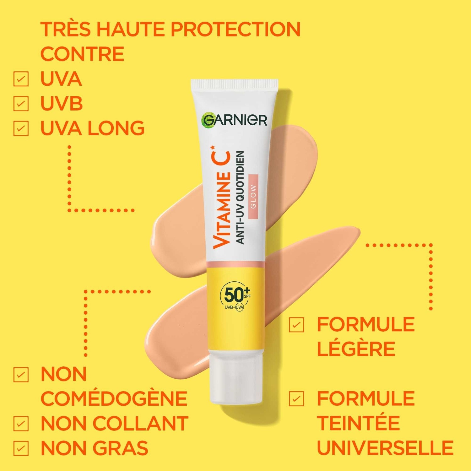 „Garnier“ vitamino C apsauginis fluidas nuo UV spindulių SPF50+