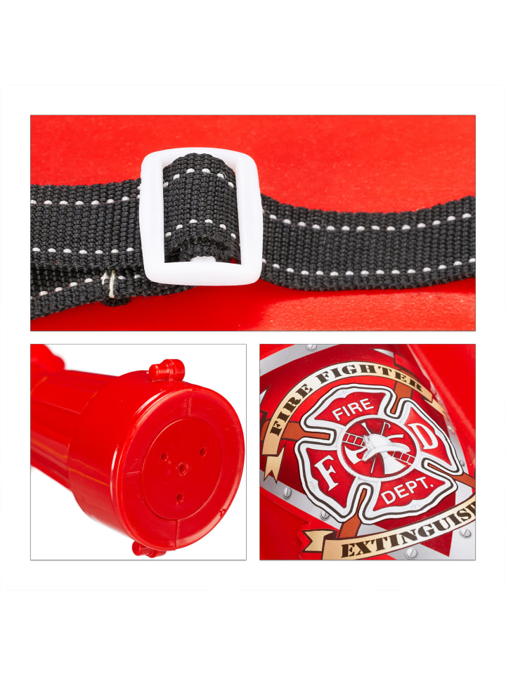 relaxdays Wasserspritze Feuerwehr in Rot/Gelb günstig kaufen onesize