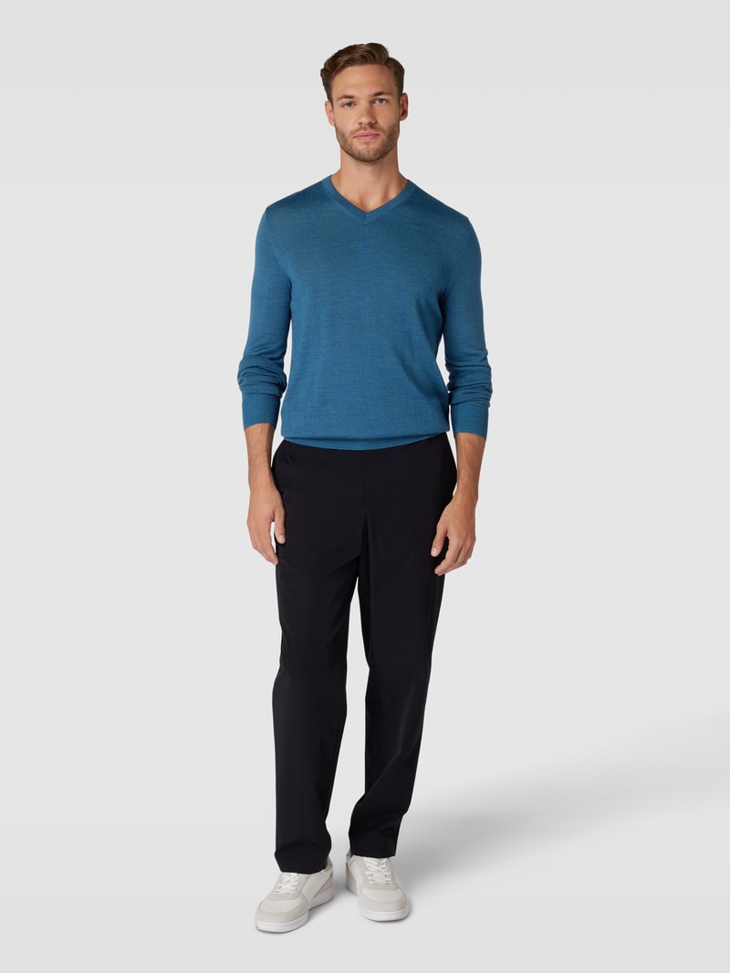 Strickpullover in petrol meliert