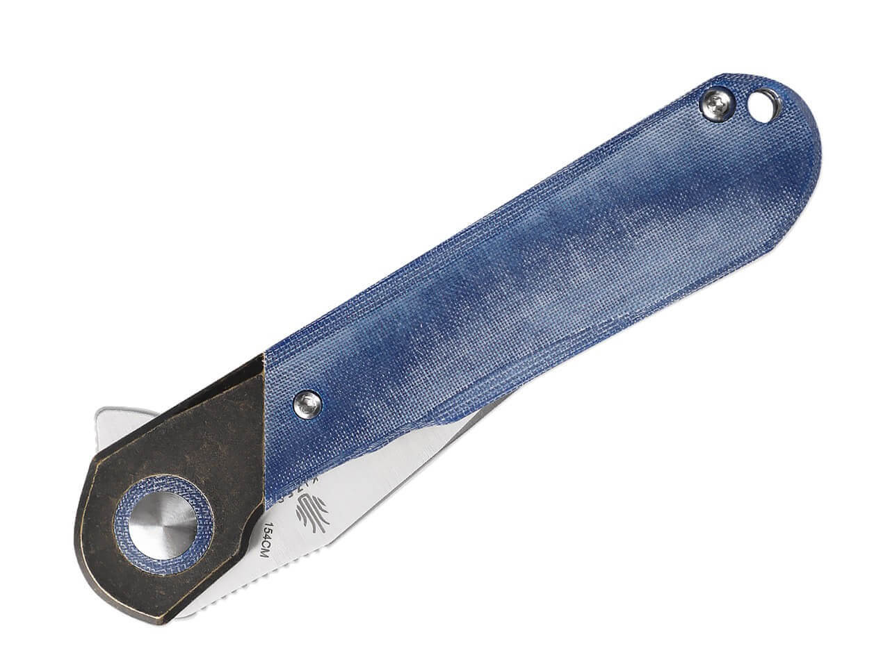 Comet Brass Micarta Blue