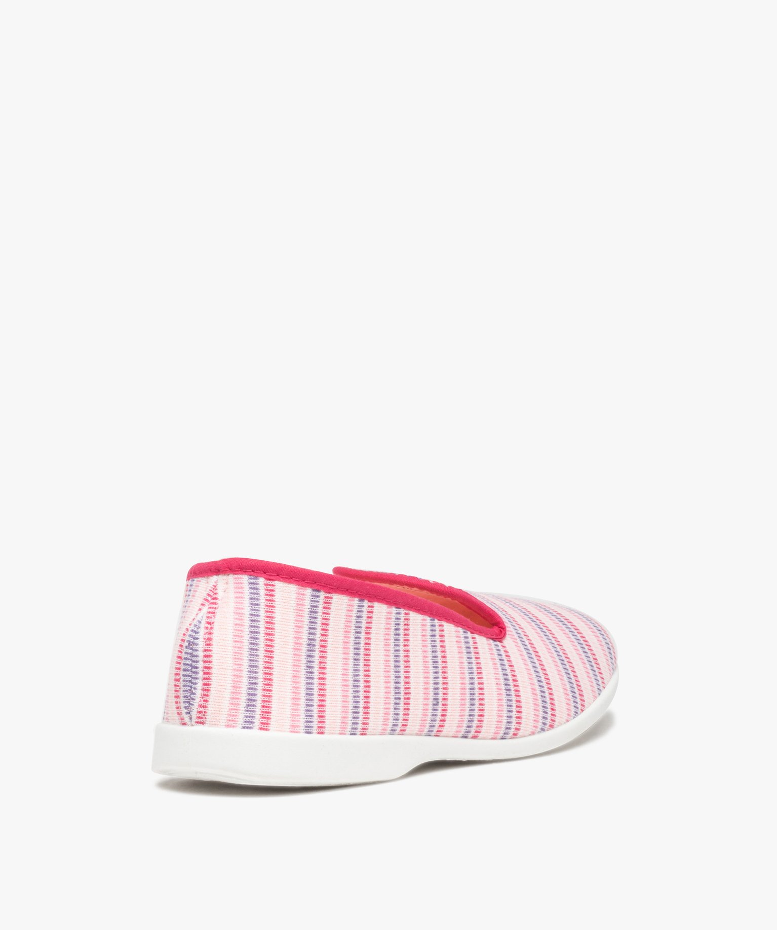 Chaussons femme style charentaises rayées divers | GEMO