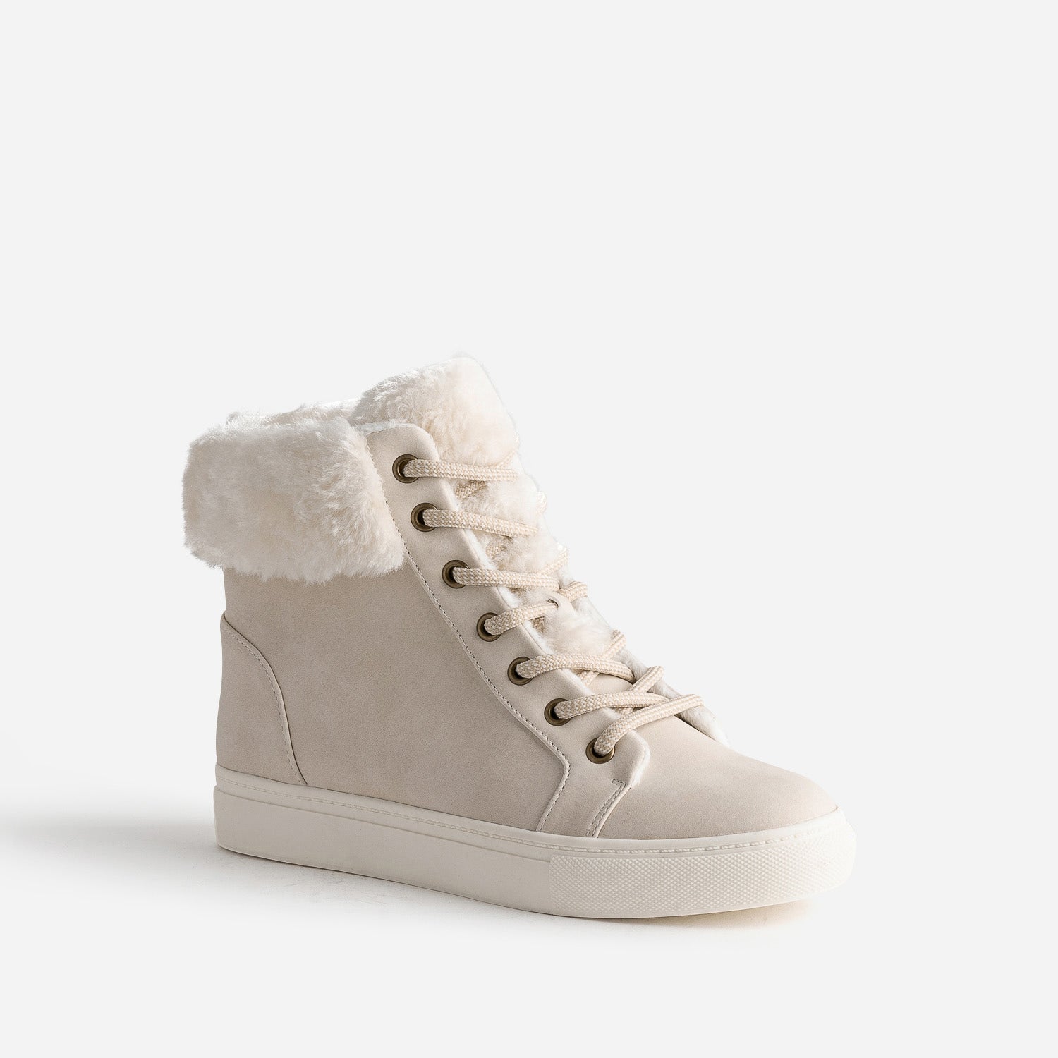 Boots beige clair fourrée